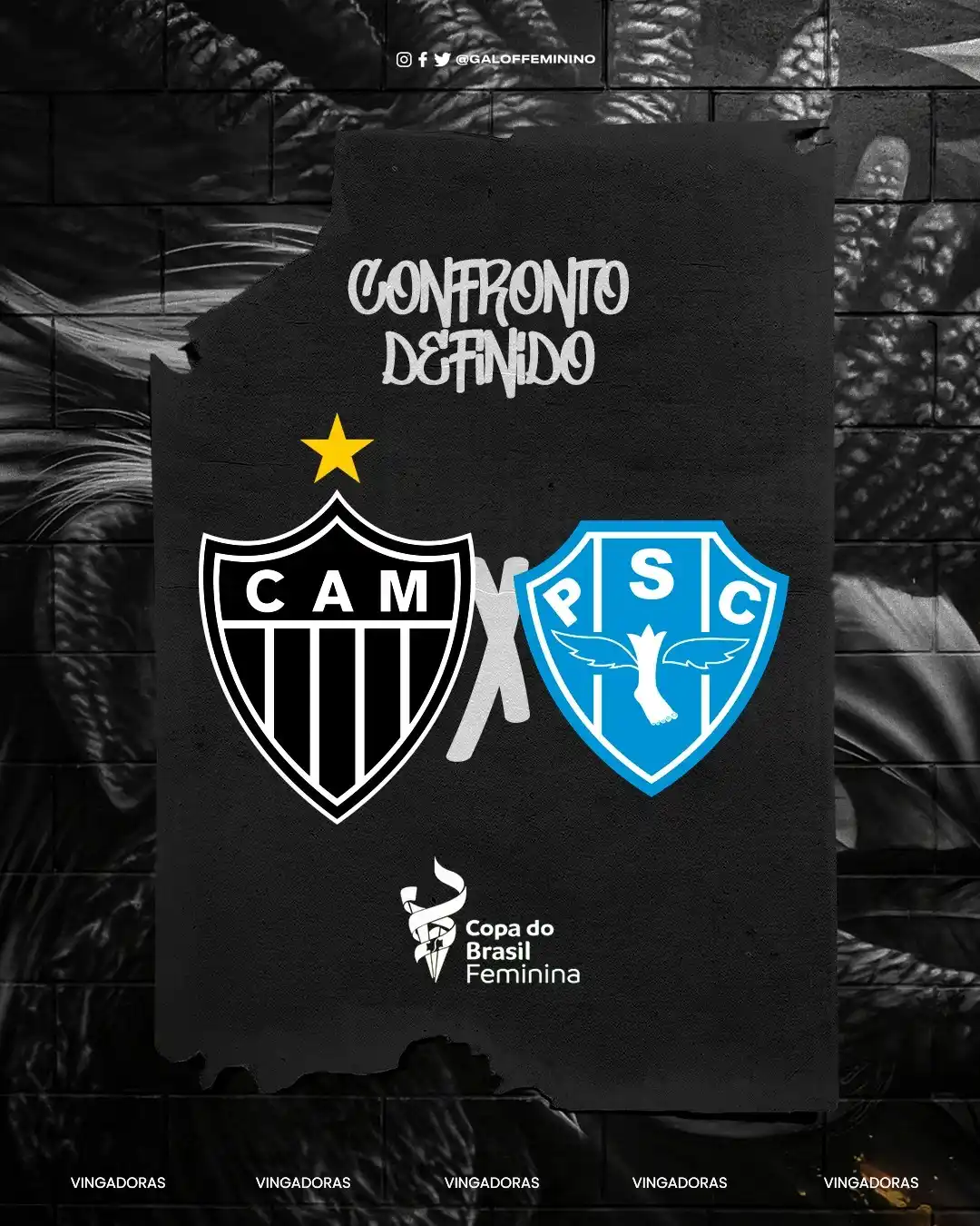 Image from Clube Atlético Mineiro: Adversário definido! 🆚🐓  As Vingadoras enfrentarão a equipe do Paysa...