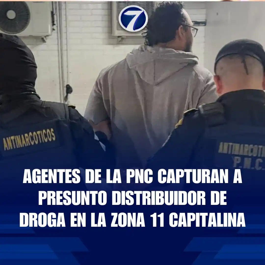 Image from Noti7: Agentes de la PNC capturan a presunto distribuidor de droga en la zona...