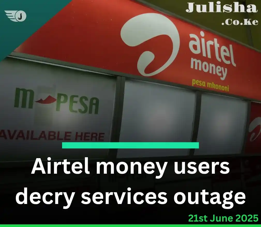 Image from Julisha Digital: Airtel Money users decry services outage...