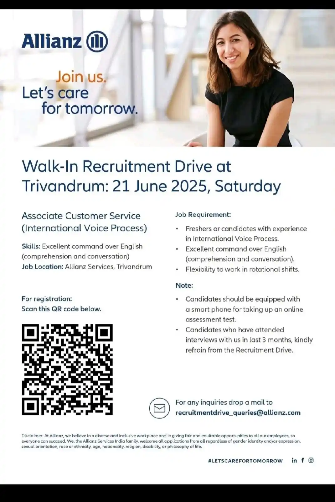 Image from Job Openings: Allianz Walk in - Trivandrum...