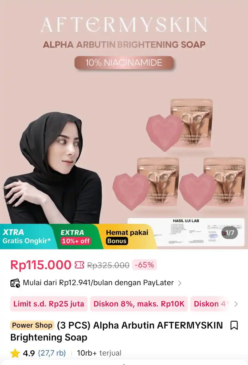 Image from racun shopee X tiktokshopp🛍: Alpha arbutin https://vt.tokopedia.com/t/ZSk7eVYwK/...