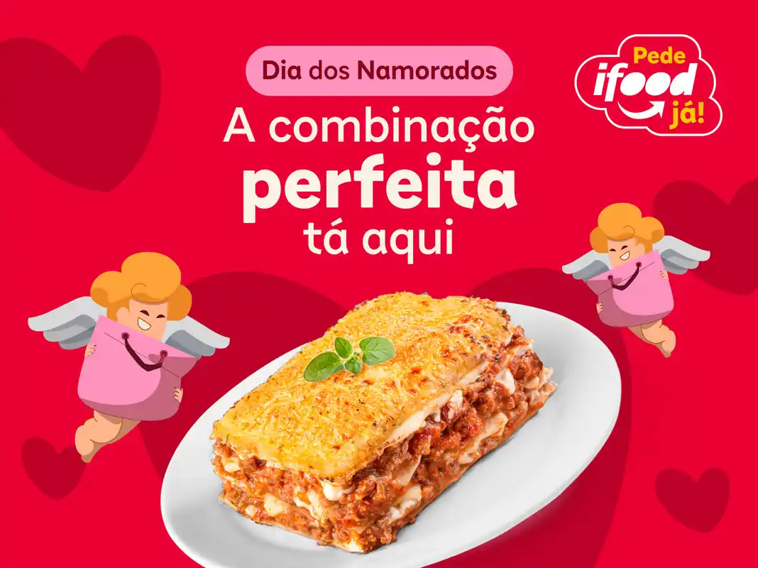 Image from iFood: Aqui tem almoço romântico também, tá? 🥰🫂  Para os pombinhos desse ca...