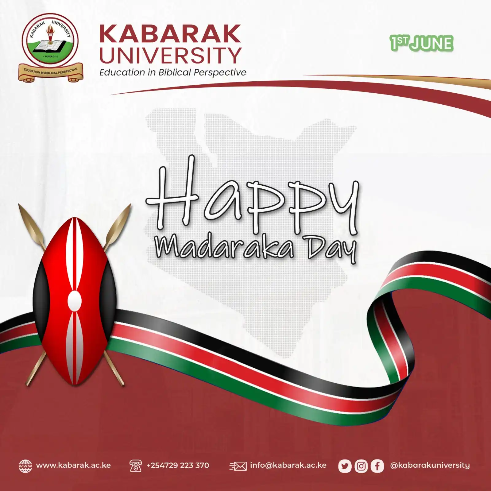 Image from Kabarak University: As we commemorate the journey of self-governance and national pride, m...