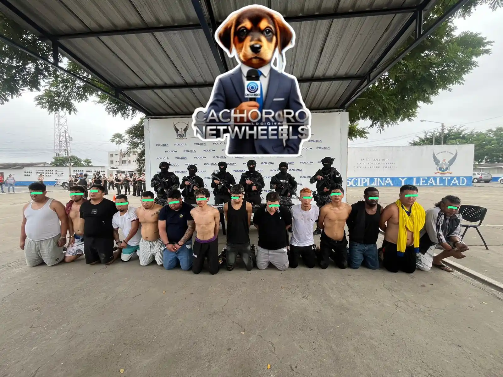 Image from El Cachorro TV: 🚨ATENCIÓN 🚨 La Policía detuvo en Machala a 14 presuntos miembros de...
