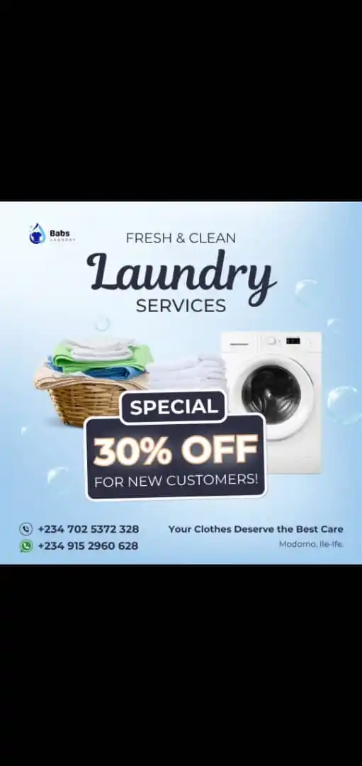 Image from RAIN SEMESTER UPDATES 2023/2024.: *🎉 Babs Laundry is Here! Fresh & Clean Laundry Services You Can Trust...