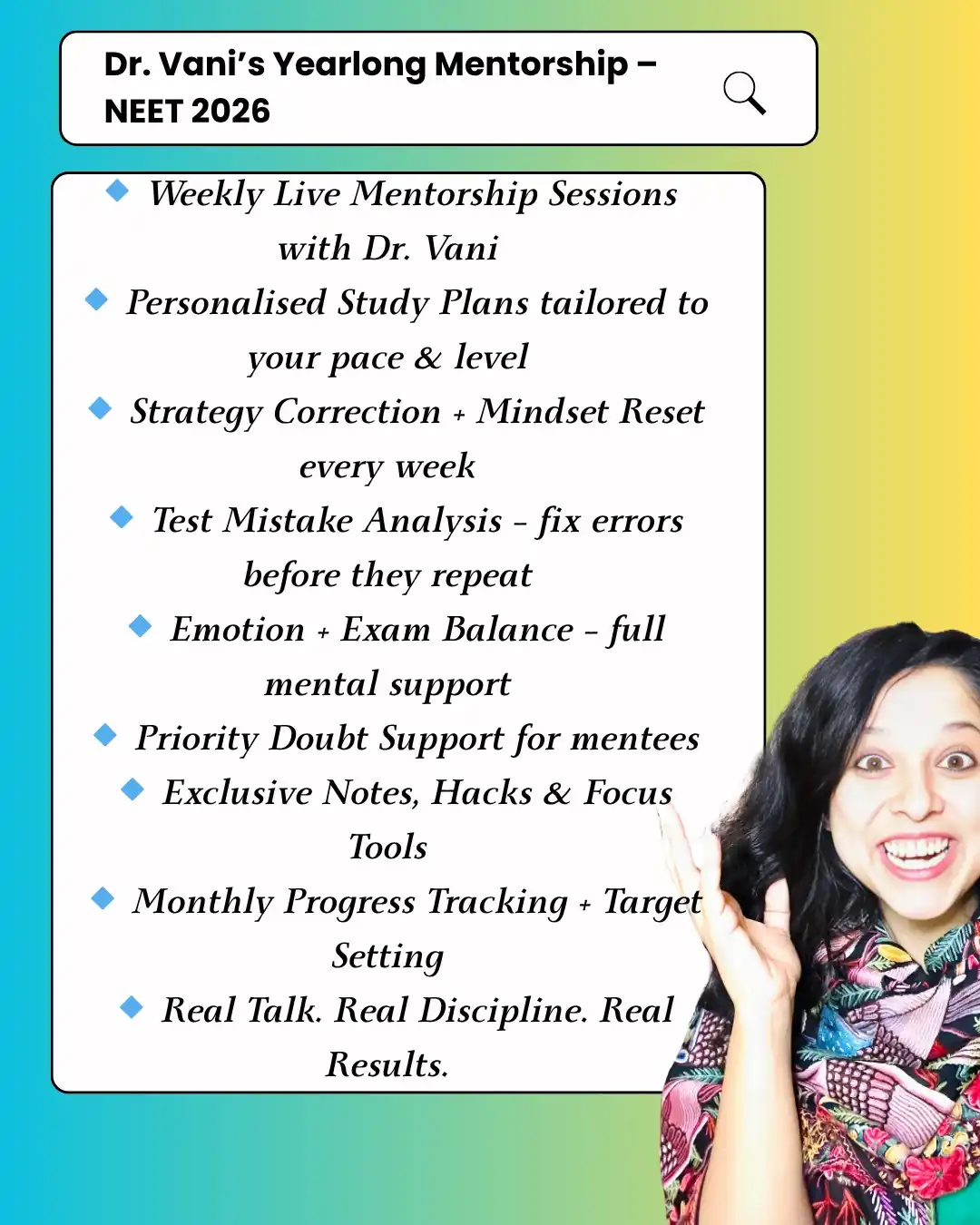 Image from Dr. Vani’s Neet Excellence.: Beta, what if I told you...  You're getting unlimited NEET classes, fu...