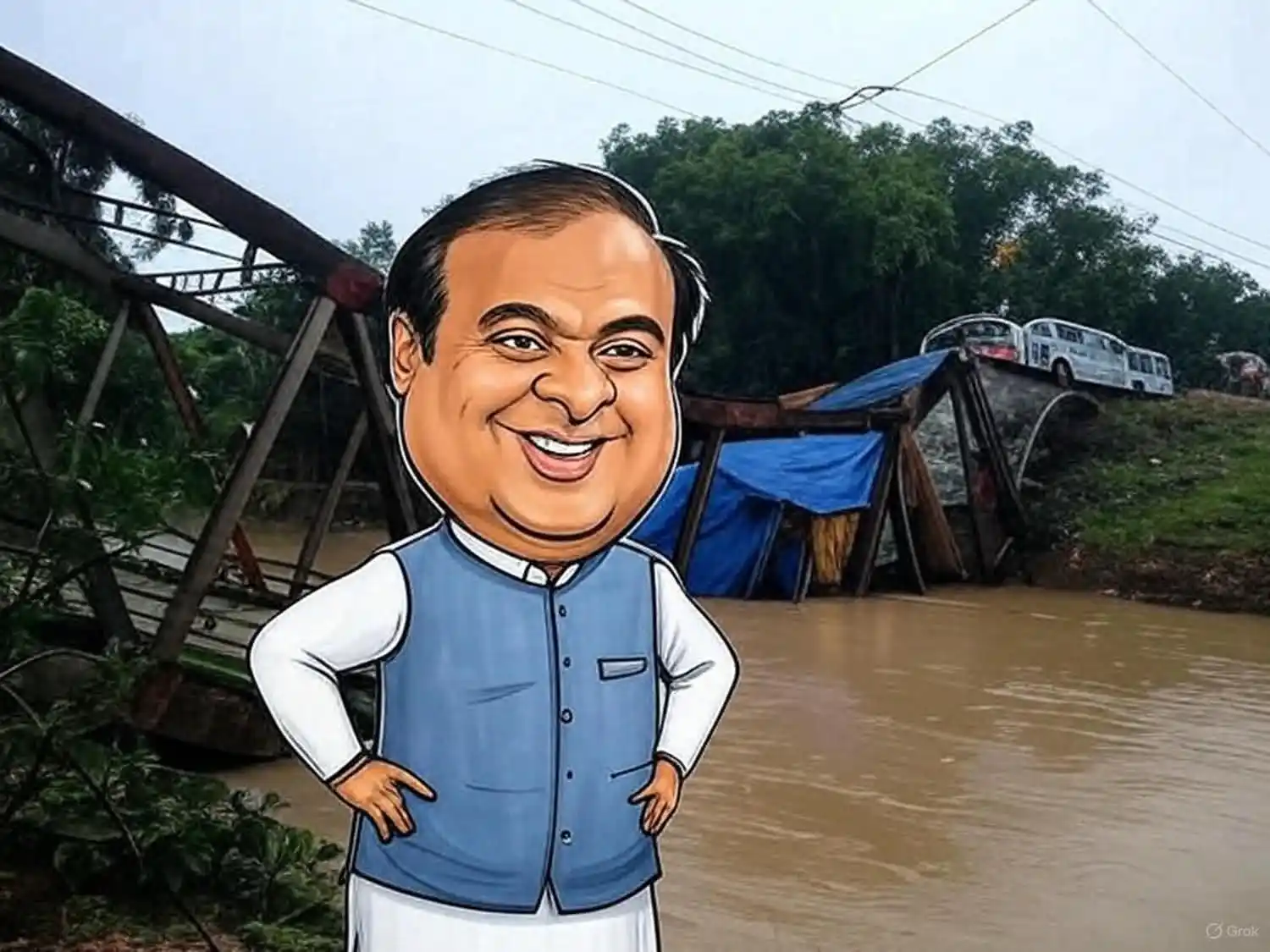 Image from INC-Assam: বোলে কিছুদিনৰ আগত মেৰামতি কৰাইছিল ৷ যদি কৰাইছিল তেতিয়া হলে সিংহভাগ কাৰ...