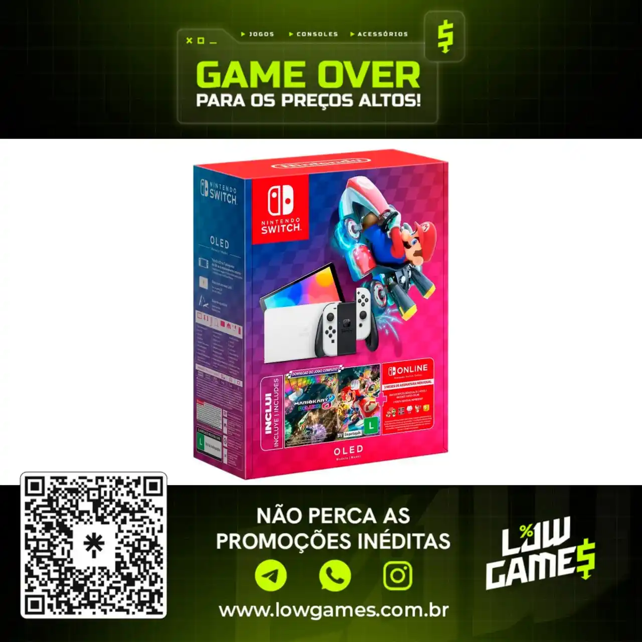 Image from Low Games: Bundle - Nintendo Switch OLED + Mario Kart 8 Deluxe 💡Bundle maravilh...