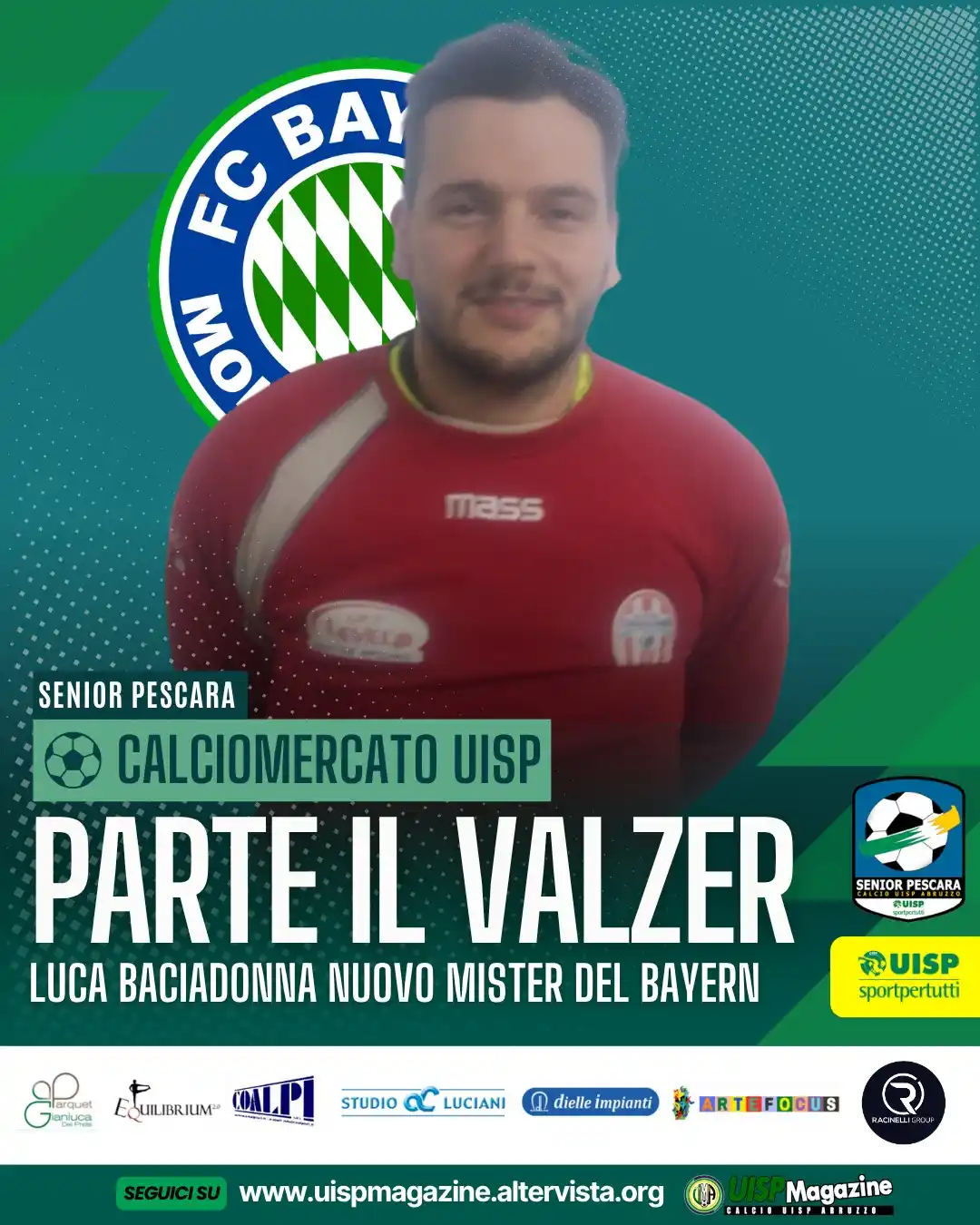 Image from UISP MAGAZINE NEWS: 🔁 CALCIOMERCATO UISP ABRUZZO 🔵 SENIOR PESCARA ➖➖➖ PESCARA - Cambio i...