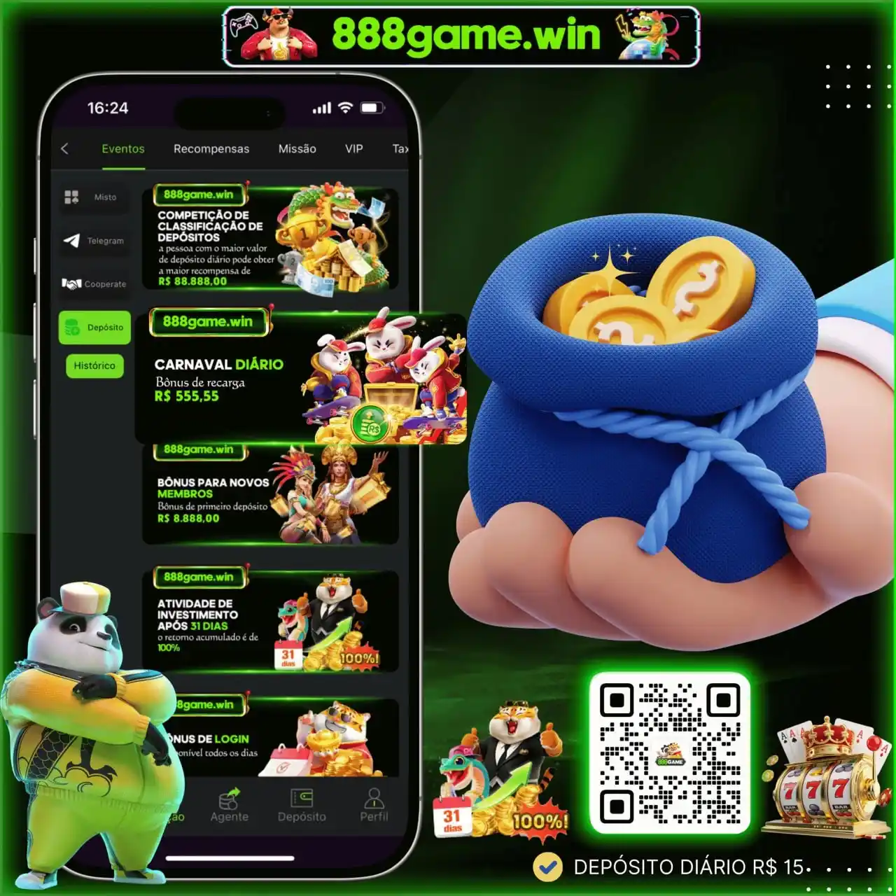 Image from 888Game.win | Canal Oficial ®: 😍Carnival diária Bônus de recarga (https://888game.win/home/event/det...