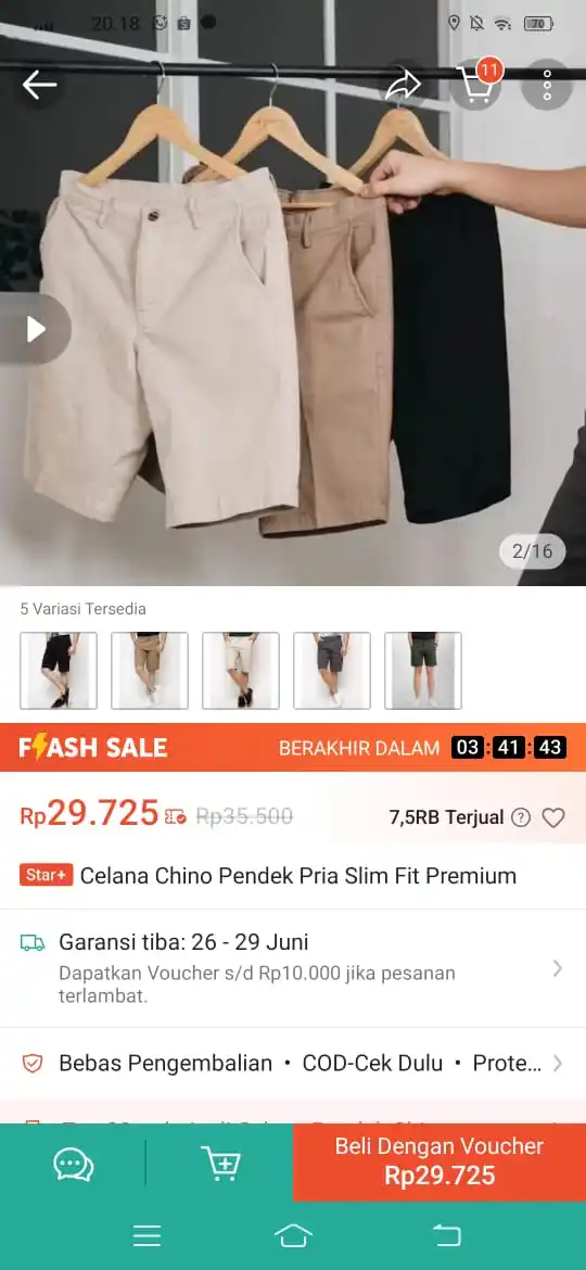 Image from Racun Promo Shopee 🧡: Celana chino pendek pria https://s.shopee.co.id/7V4opChDka?share_chann...