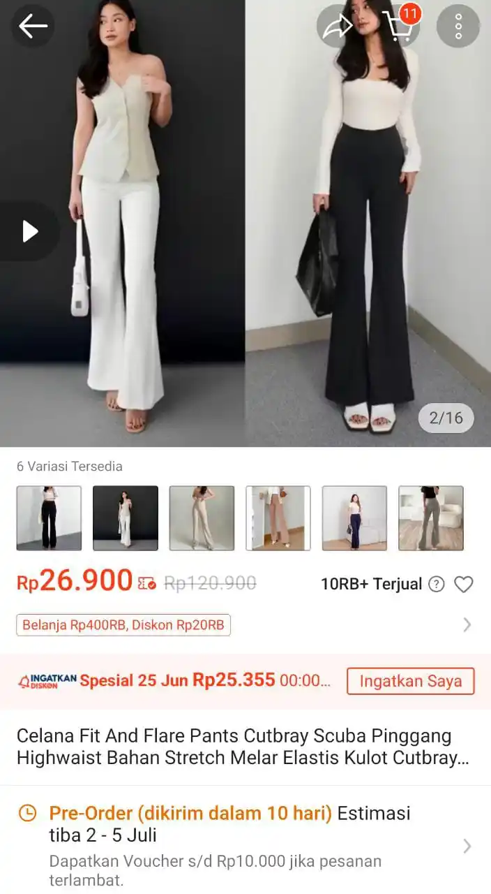 Image from Racun Promo Shopee 🧡: Celana fit and flare pants https://s.shopee.co.id/7V4n1bZVsY?share_cha...