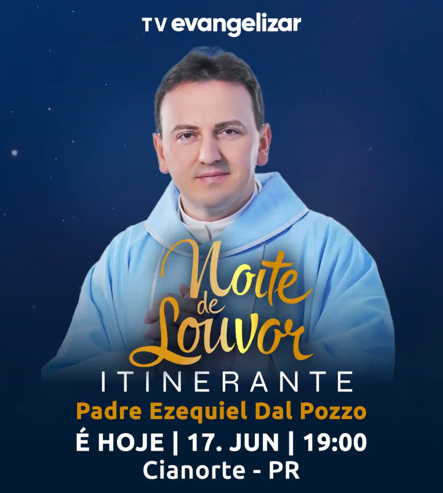 Image from TV Evangelizar Oficial: *Cianorte* recebe a *Noite de Louvor Itinerante!* 🙌 Uma noite de pre...