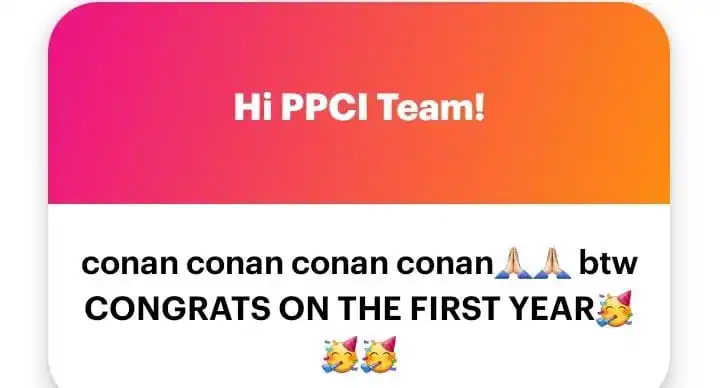 Image from 𐔌🍓꒱𝐏ı𝗇𝐤 𝐏ᨵ𝗇𝐲 𝐂ɭυϐ 𝐈𝗇𝖿ᨷ ✿˚₊‧: > 💬‐ Conan Conan Conan Conan.Por cierto Felicidades por el primer año...