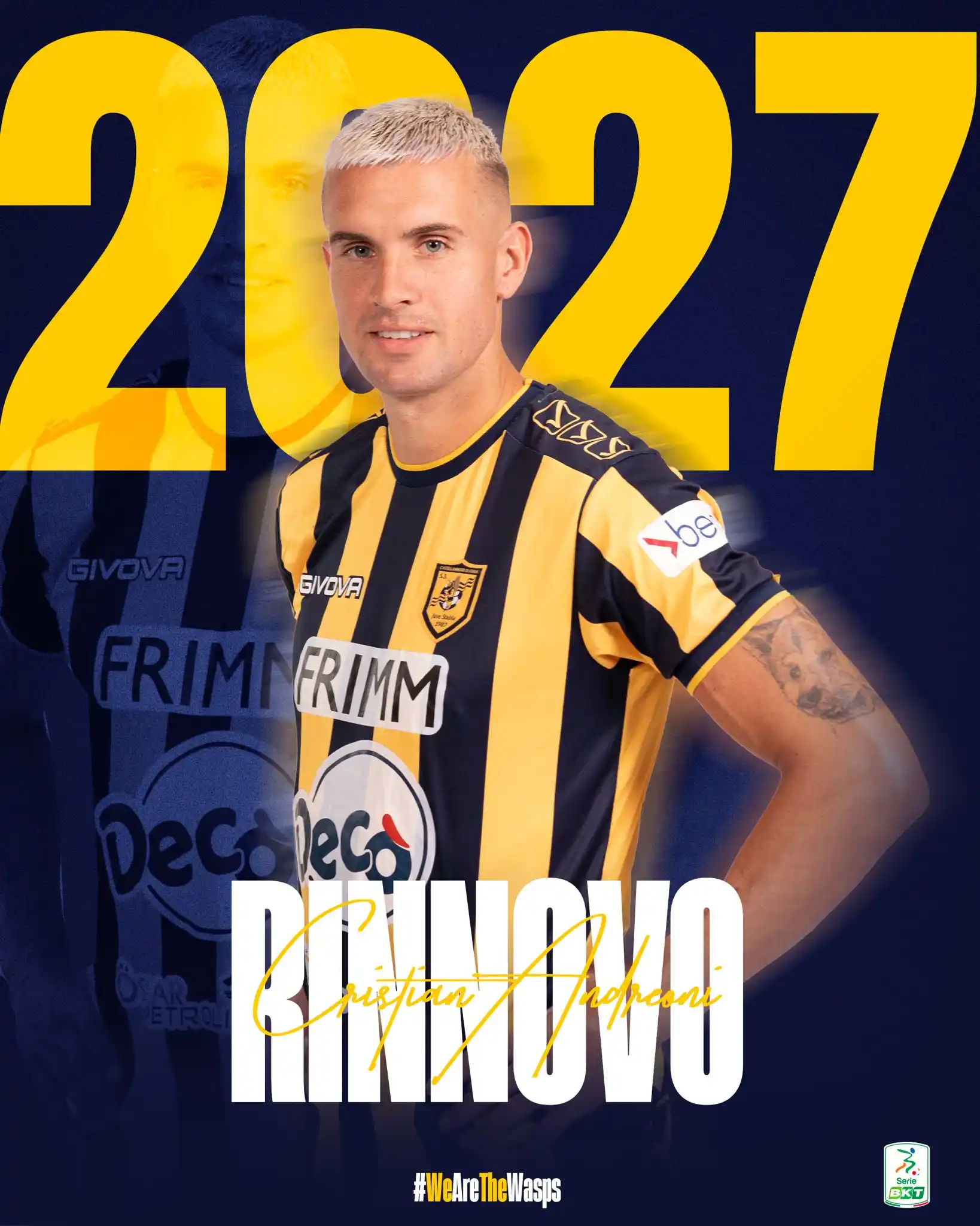 Image from S. S. Juve Stabia 1907 - Official Channel: Cristian Andreoni in gialloblù fino al 30 giugno 2027  🔗 https://www....