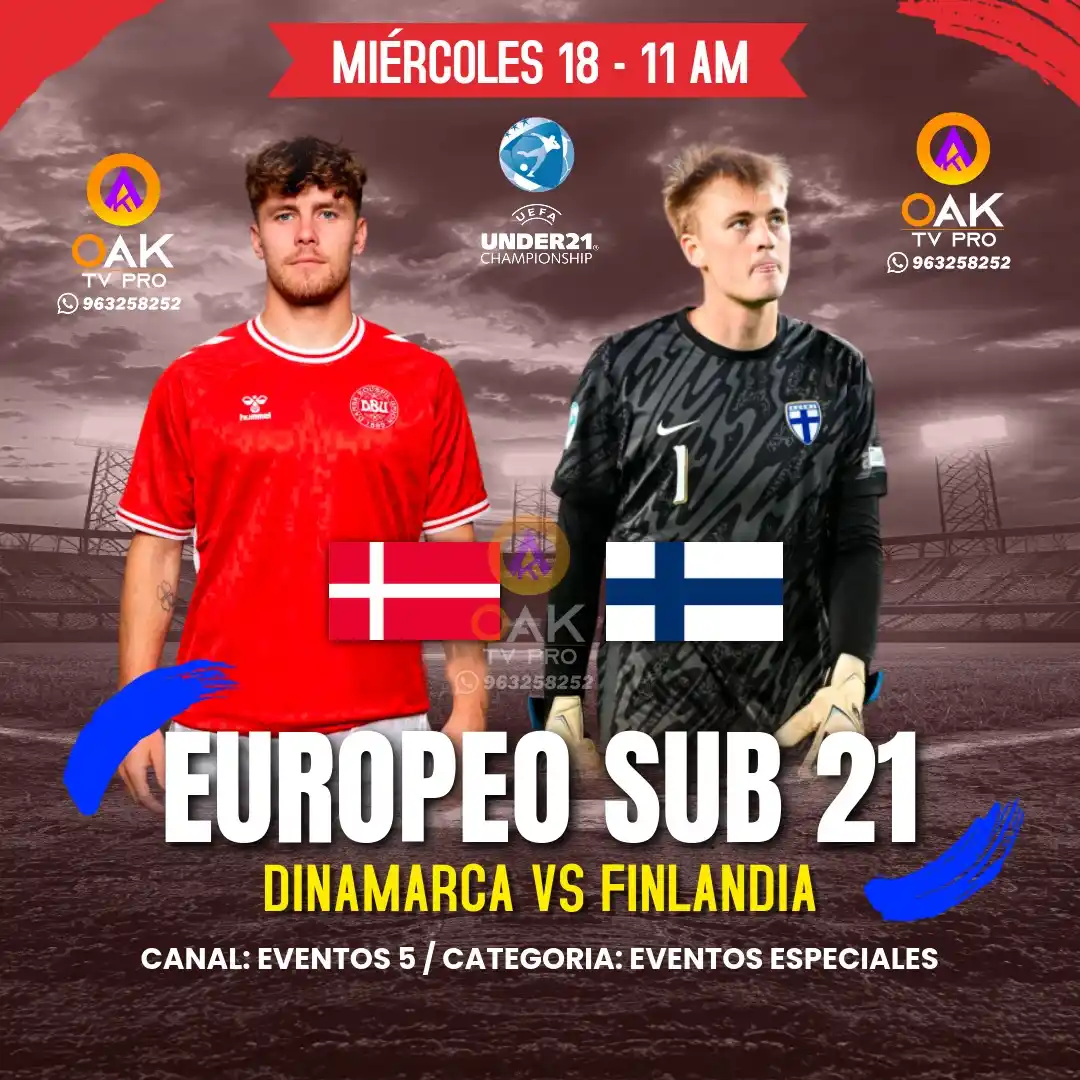 Image from FLYER EVENTOS OAK TV PRO: Dinamarca vs Finlandia...