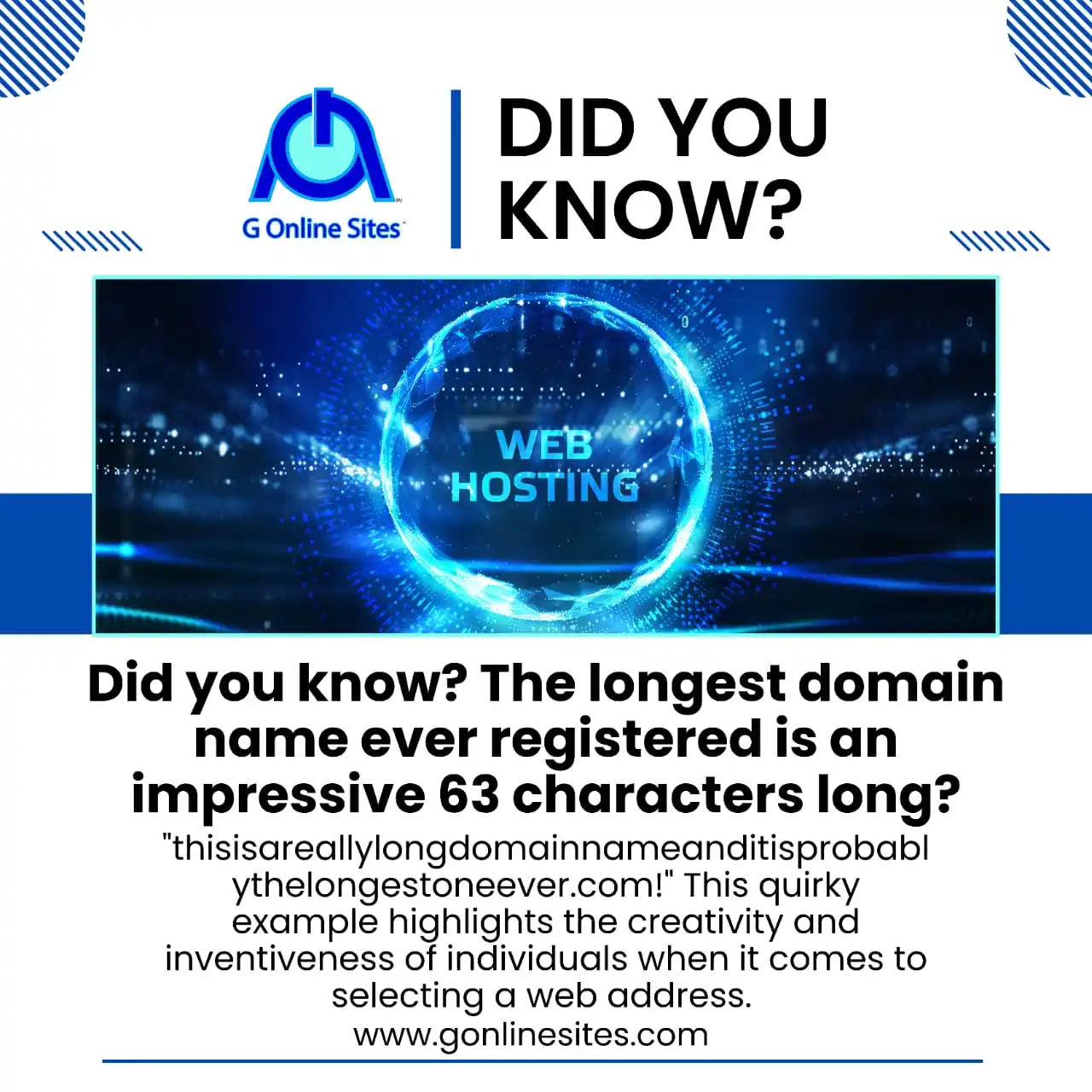 G Online Sites - Web Hosting | Domains | Websites | Bulk SMS | Web Tips post