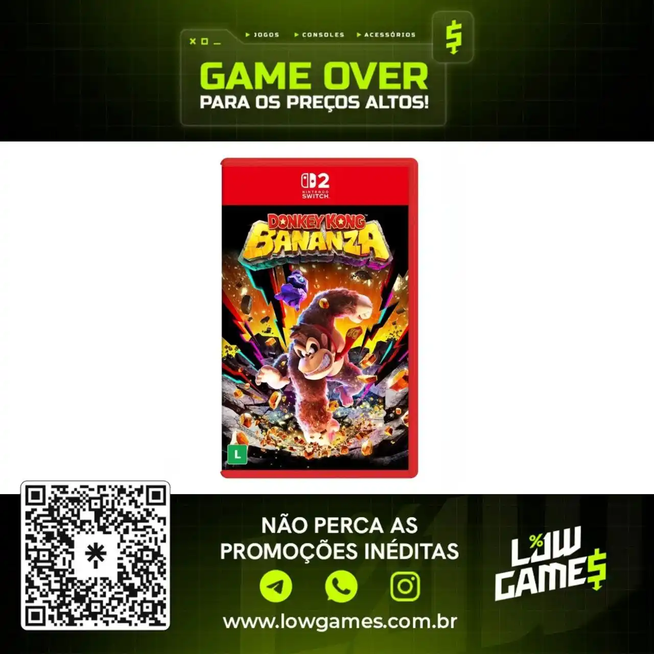 Image from Low Games: Donkey Kong: Bananza - Mídia Física Nintendo Switch 2 💡 Pré venda ab...