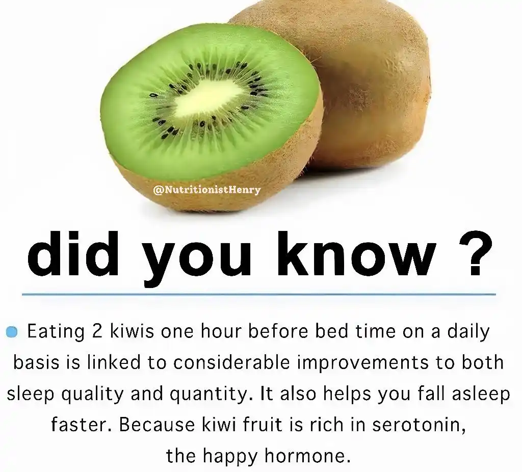 Image from NUTRITIONIST HENRY: Eat your Kiwi and Enjoy your $leep too.😌  <a class="text-blue-500 hov...