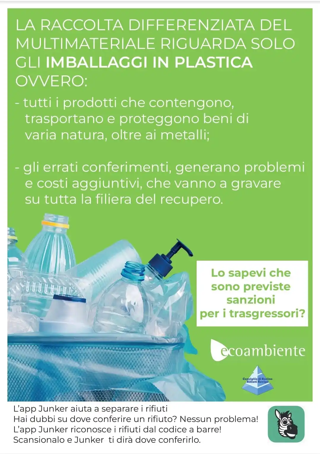 Image from COMUNE DI TRECENTA: 🚮Ecoambiente ha predisposto una campagna informativa per sensibilizza...