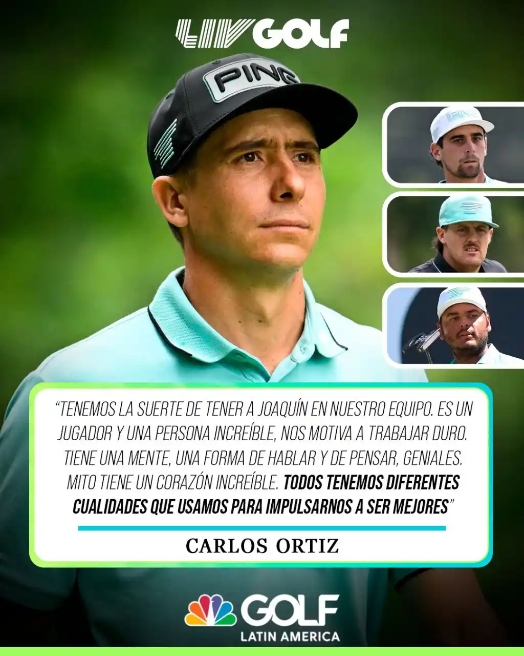 Image from Golf Channel LA: El equipo Torque es una verdadera familia. 💚 A una semana del LIV Go...