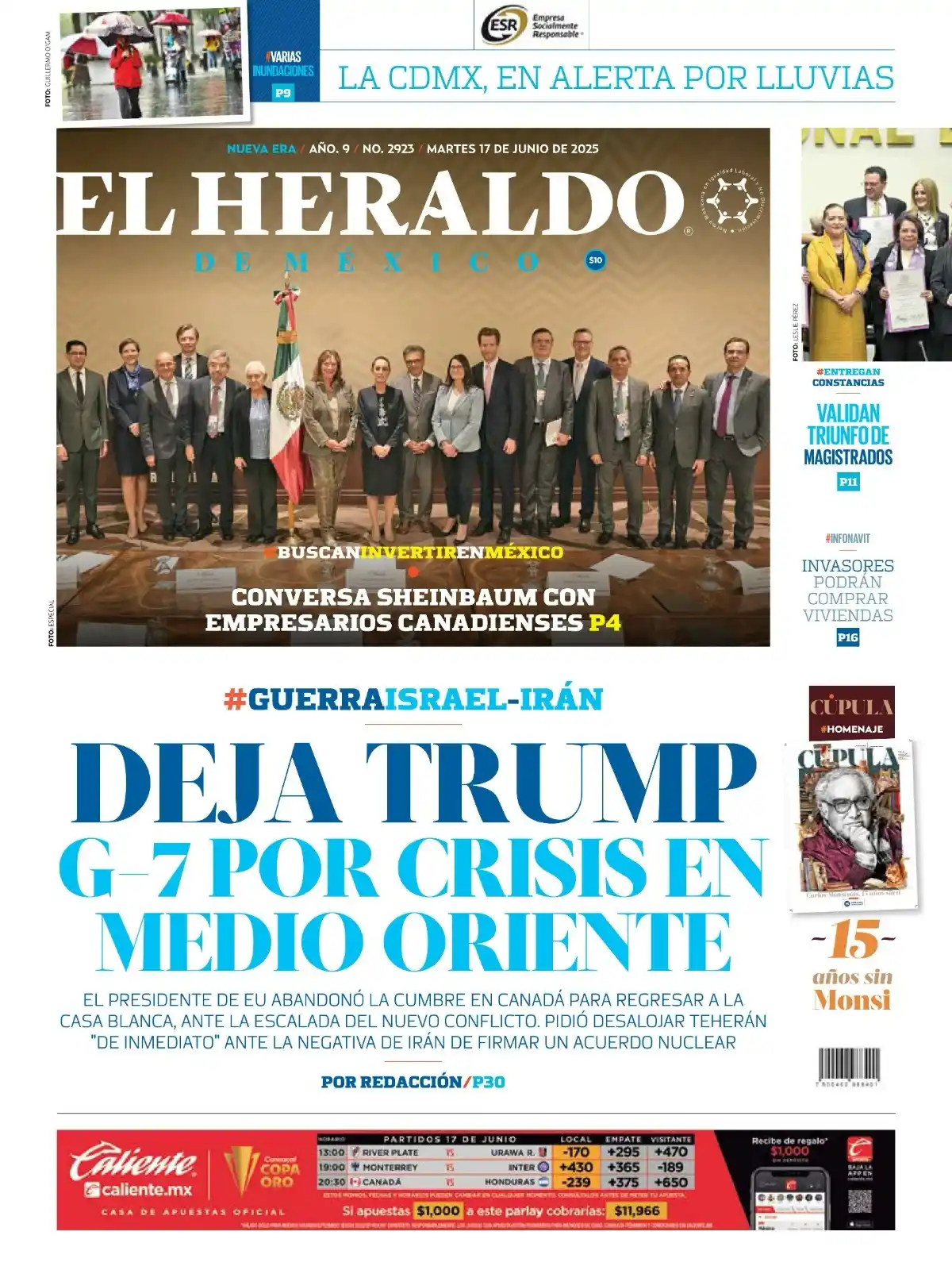 Image from El Heraldo de México: *En Portada de El Heraldo de México* 📰:  🔵 Deja Trump G7 por crisis ...