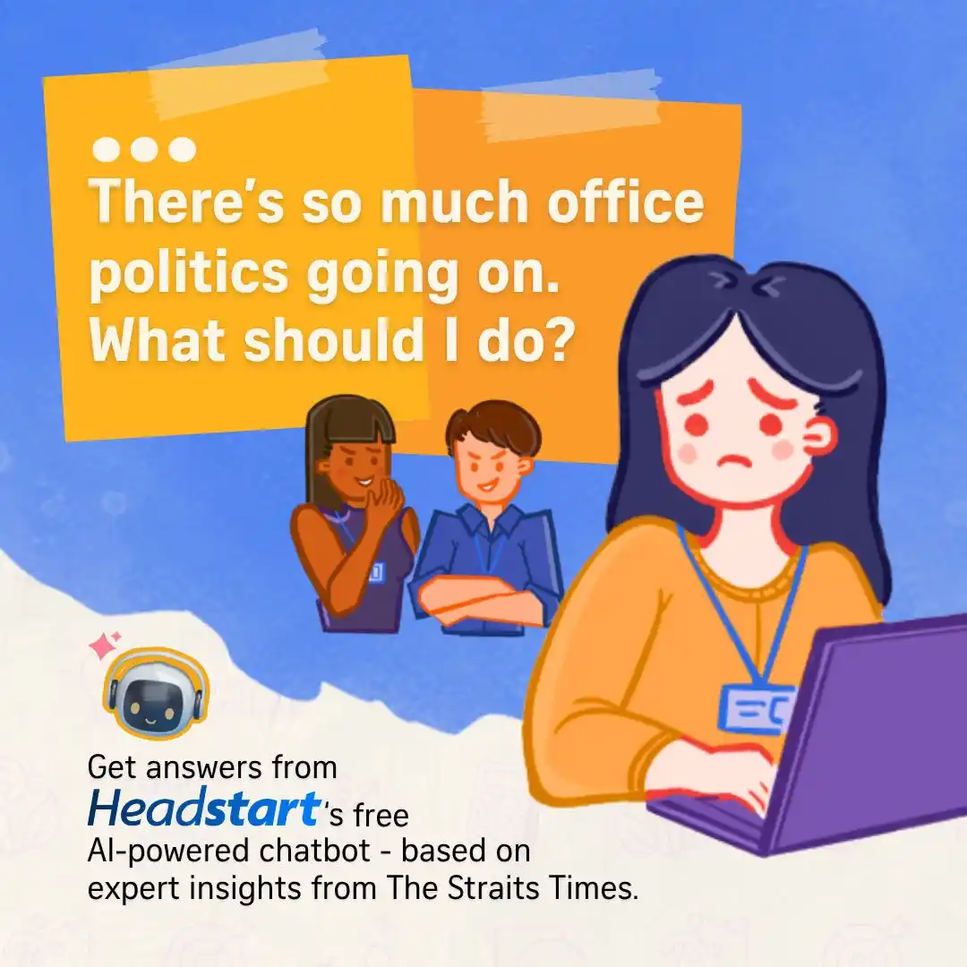 Image from The Straits Times: Feeling lost or troubled at work? Headstart’s AI career chatbot offer...