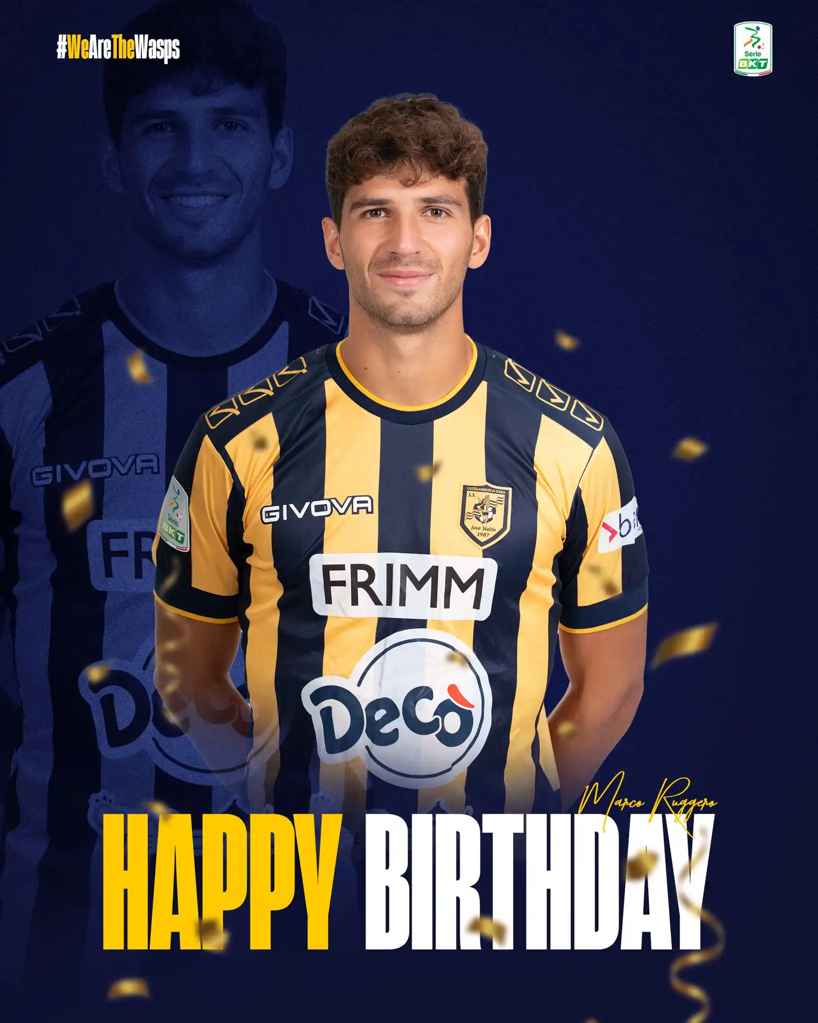 Image from S. S. Juve Stabia 1907 - Official Channel: Happy Birthday, Marco 🎂🎉💛💙  <a class="text-blue-500 hover:underlin...