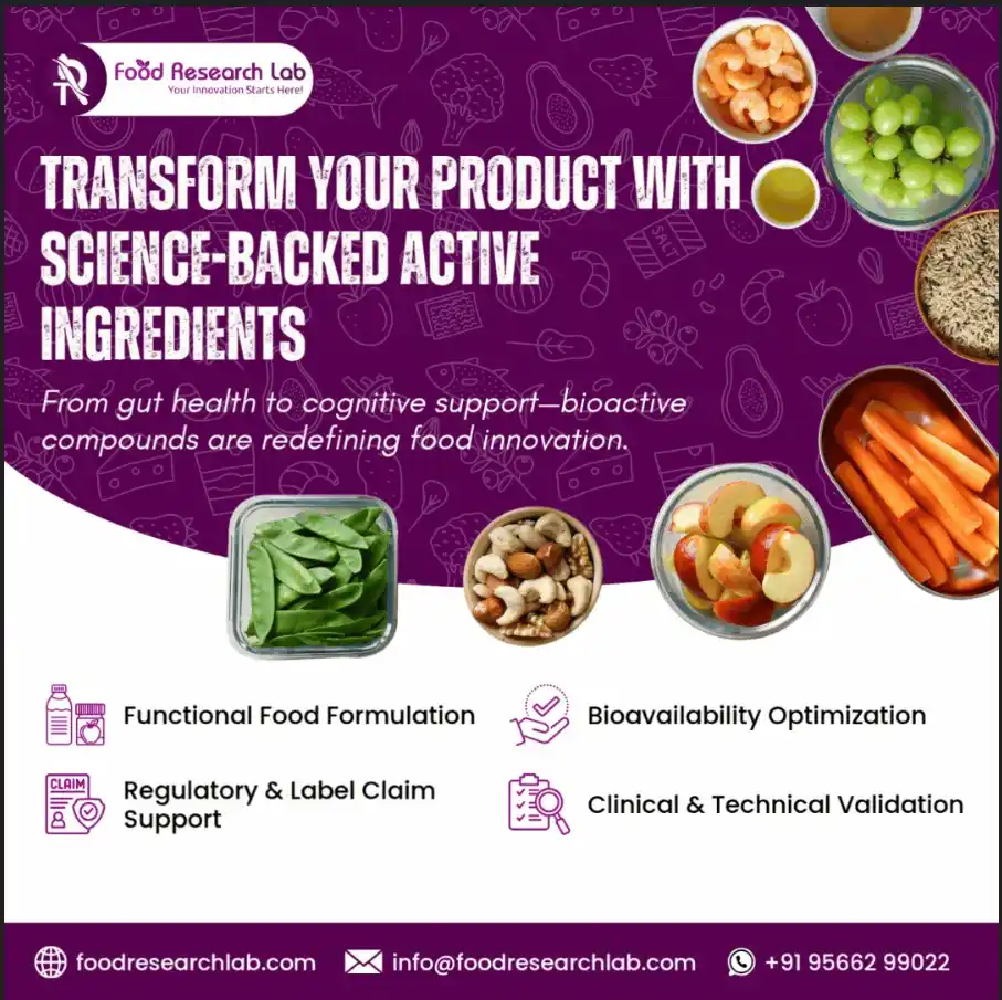 Image from Foodresearchlab: Hi! Curious how active ingredients work in functional foods? Food Rese...
