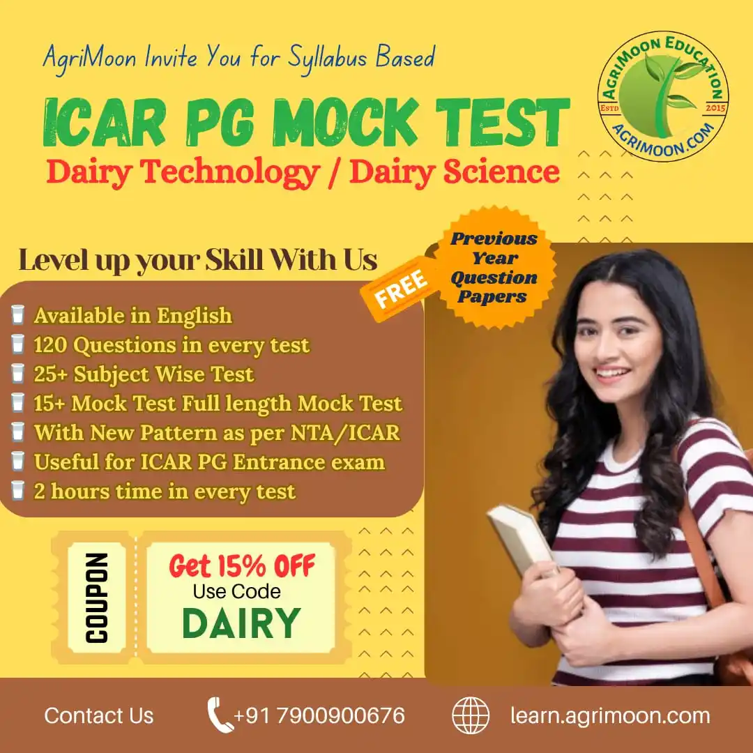 Image from Dairy & Food Jobs Information By AgriMoon: *`ICAR-PG Dairy Technology/ Dairy Science`* *Why are you waiting for ...