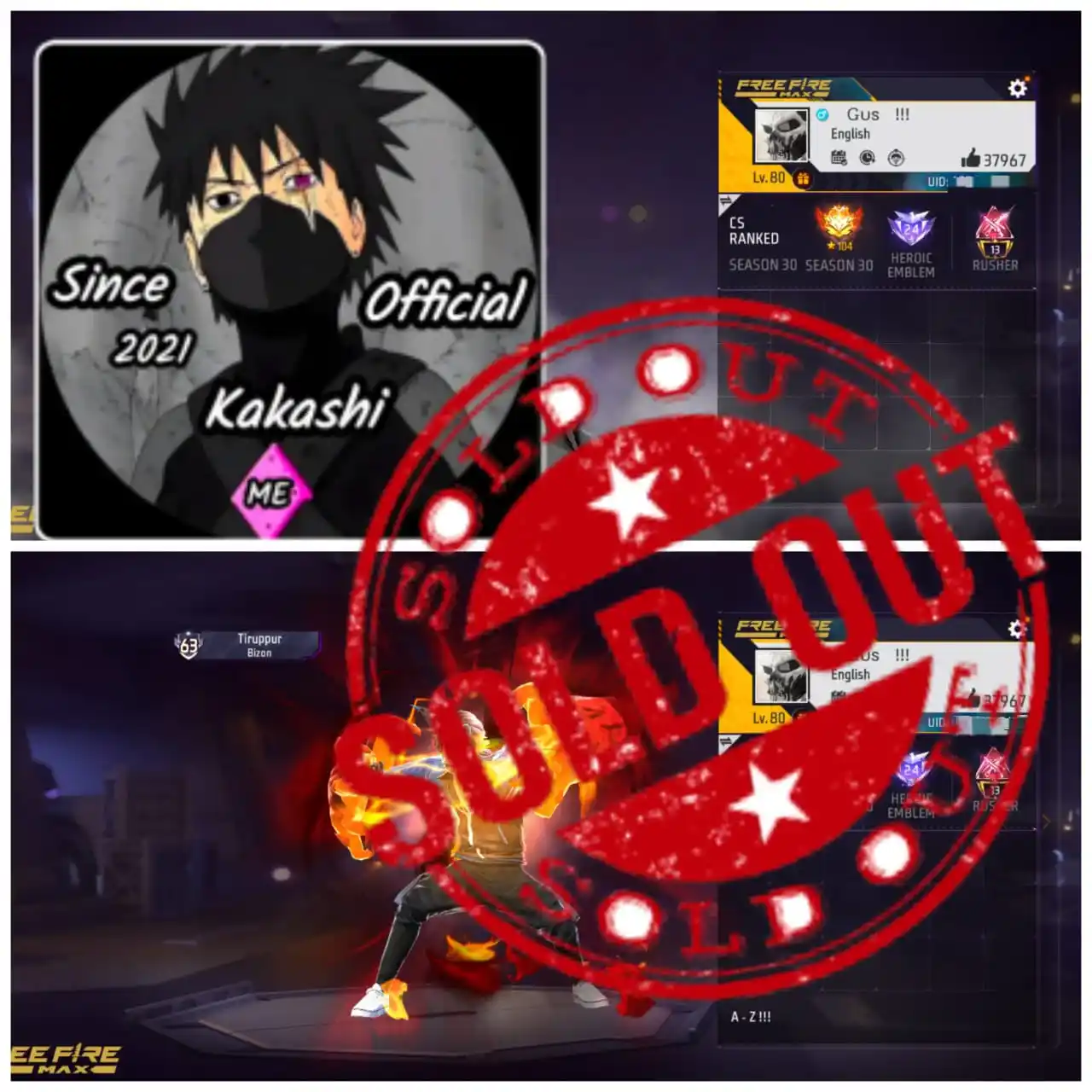 Image from 🎻KAKASHI ME FREE FIRE ID SALE MOST TRUSTED TAMIL COMMUNITY: I'D SOLD OUT BUYER SO HAPPY I AM ALSO 🎻...