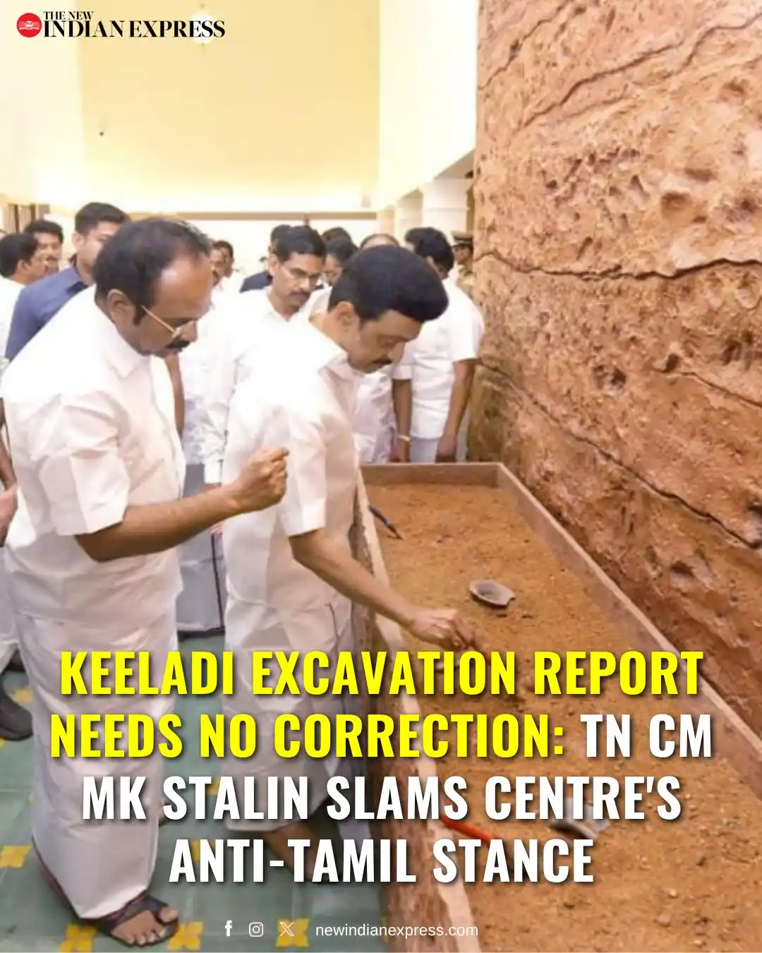 Image from The New Indian Express: "It is not the excavation reports that are to be corrected, but those ...