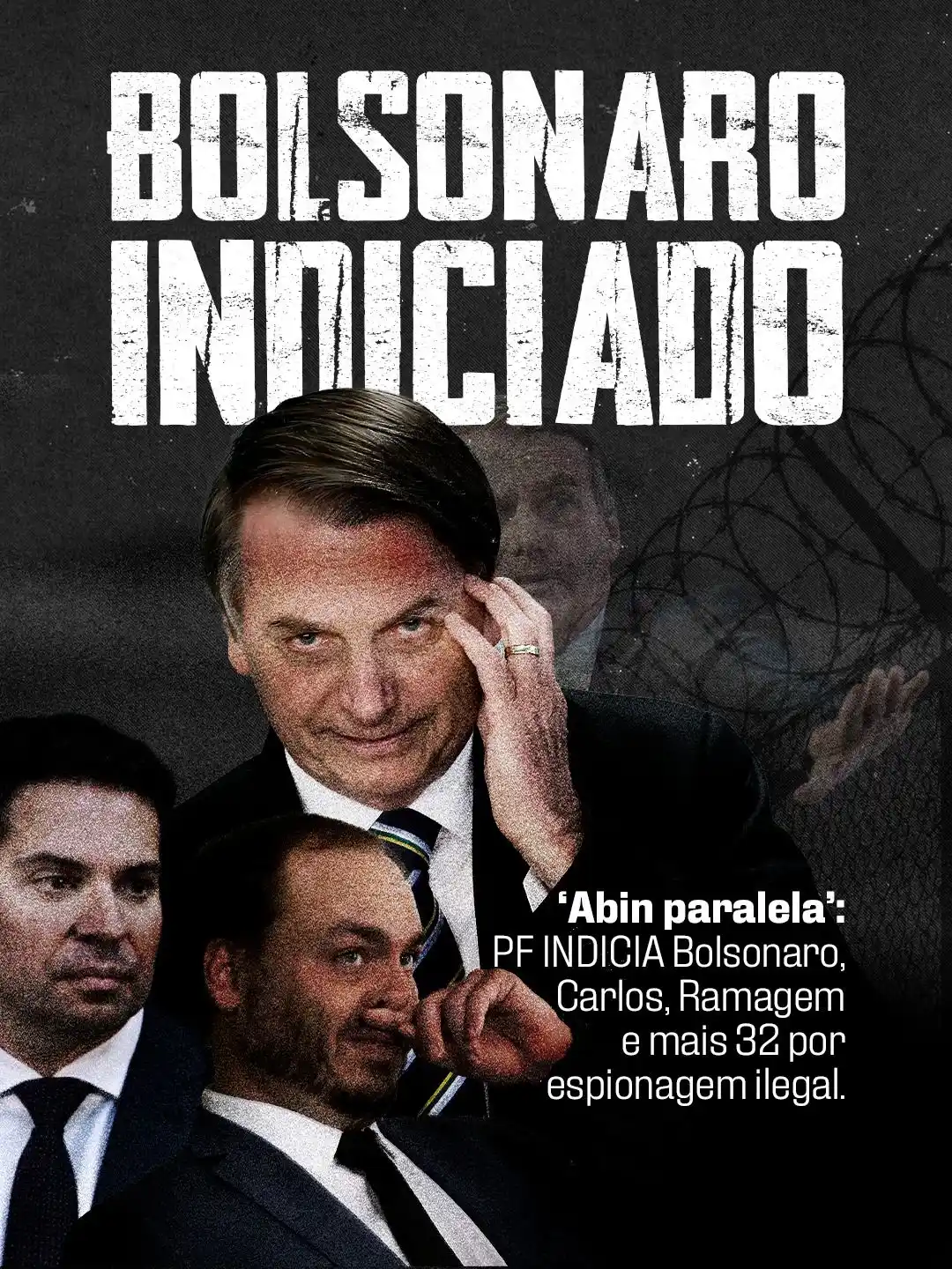 Image from 𝔼𝕢𝕦𝕚𝕡𝕖 ℕ𝕖𝕧𝕖𝕤: 🚨 Jair Bolsonaro, Carlos Bolsonaro, Ramagem e outros 32 aliados indic...