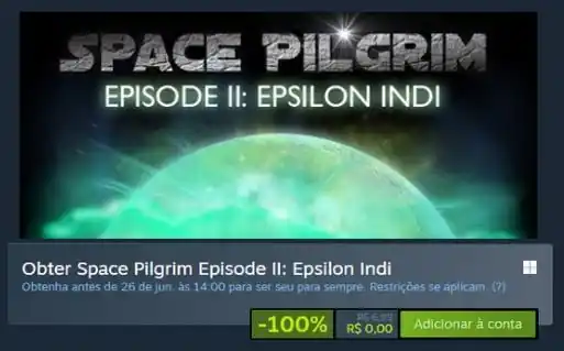 Image from AnruTech - Promoções: 🔥 Jogo grátis na Steam  -Space Pilgrim Episode II: Epsilon Indi  http...