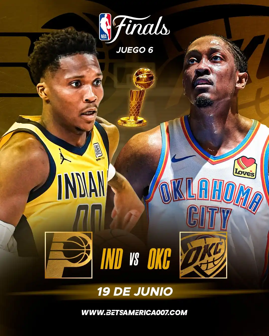 Image from BetsAmerica007: 🏆 *Juego 6: la gloria está a un paso* Indiana Pacers defiende su casa...