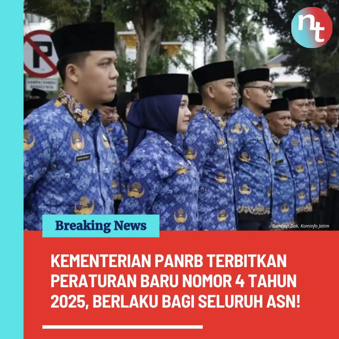 Image from NESIATIMES.COM: Kementerian PANRB Terbitkan Peraturan Baru Nomor 4 Tahun 2025, Berlaku...