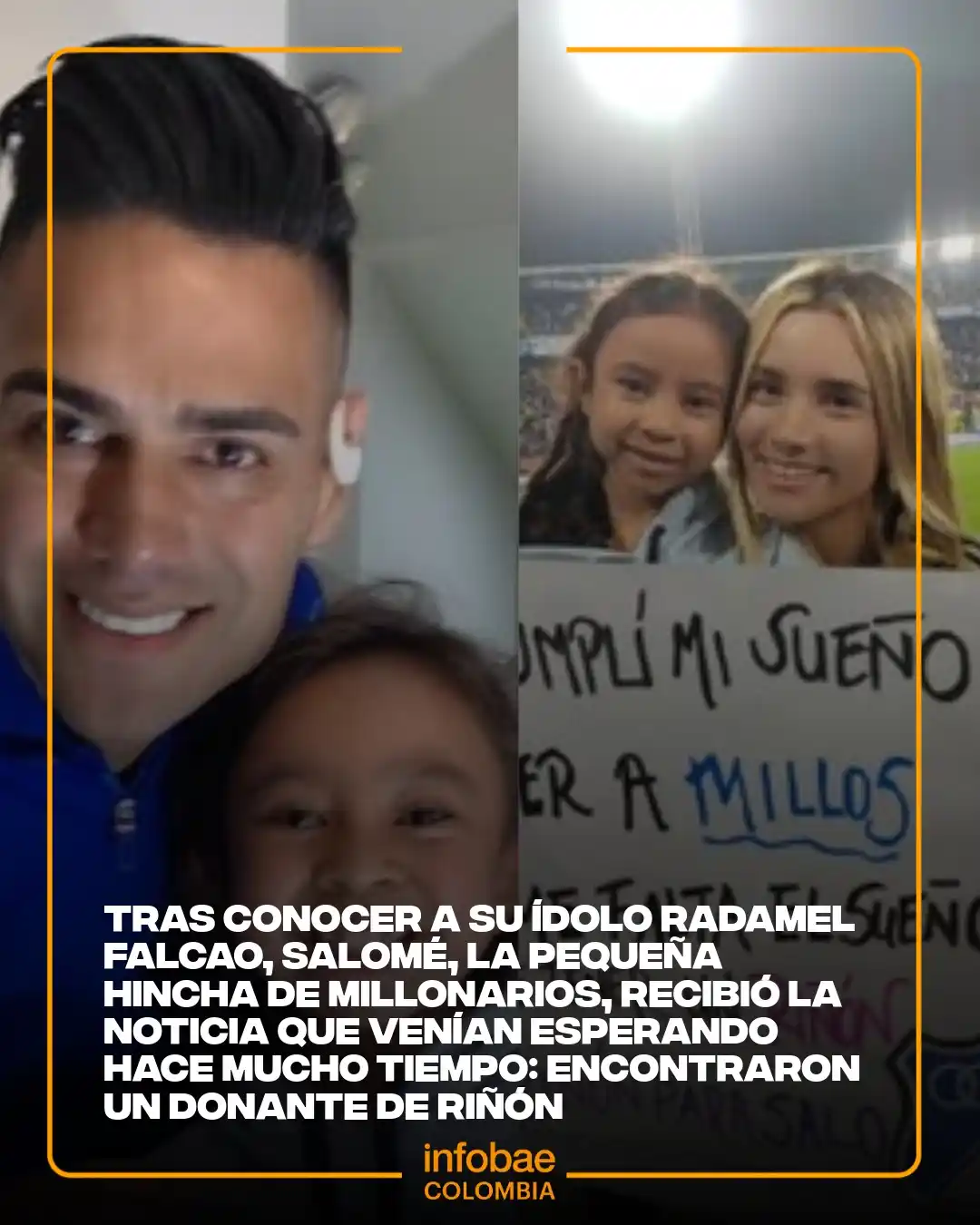 Image from Infobae Colombia: 🎉La pequeña Salomé, hincha de <a class="text-blue-500 hover:underline...