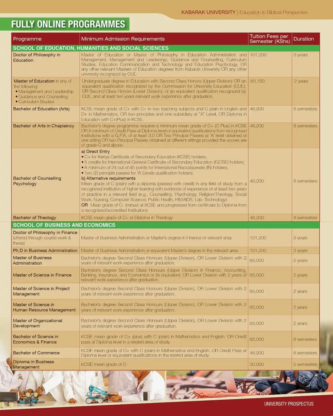 Image from Kabarak University: Looking to advance your career or start a new one? Our fully accredite...