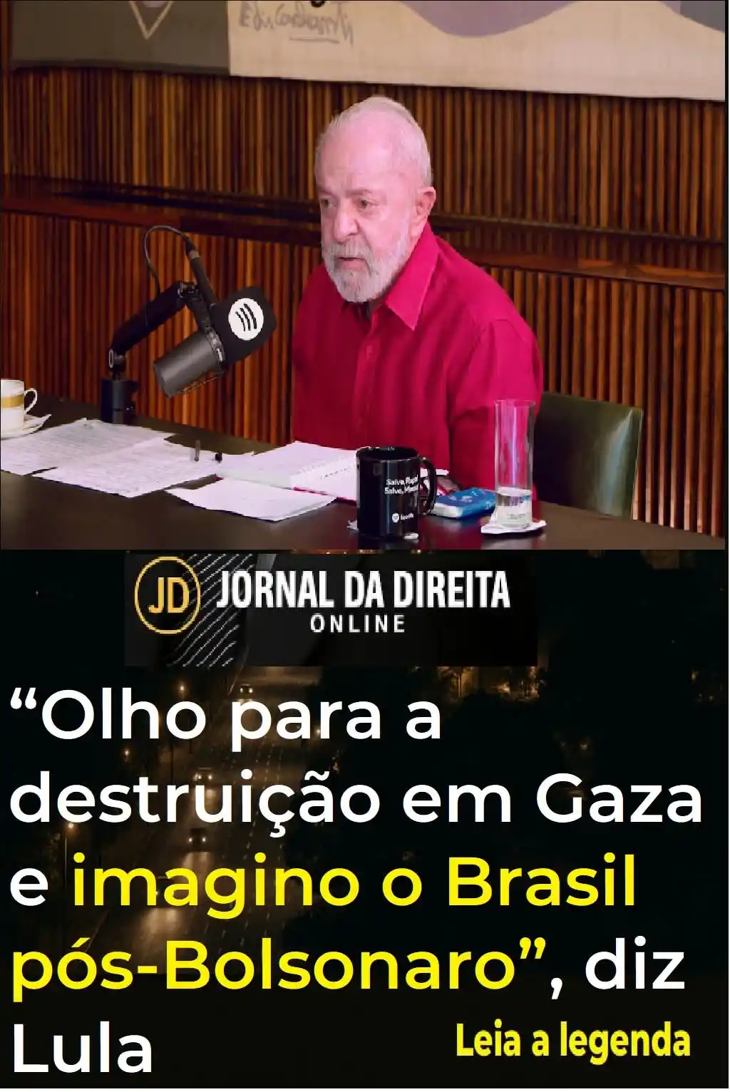 Image from Jornal Da Direita Online: Lula (PT) disse em entrevista ao rapper Mano Brown, publicada nesta qu...