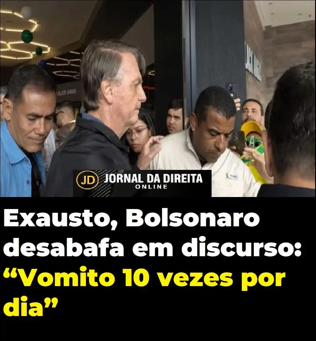 Image from Jornal Da Direita Online: Mesmo visivelmente debilitado, o ex-presidente Jair Bolsonaro manteve ...