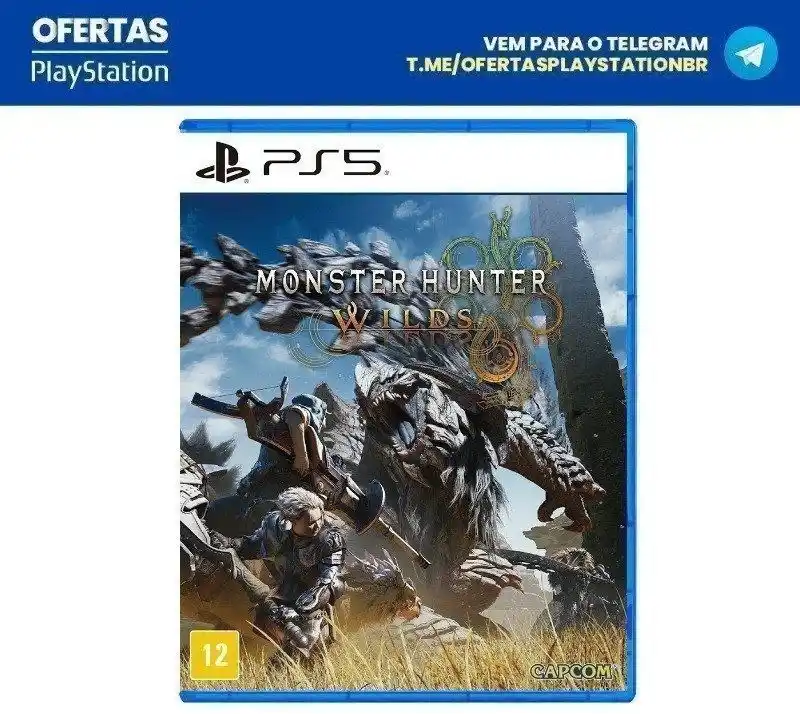 Image from Ofertas Playstation BR: *[Mídia Física] Monster Hunter Wilds* via Mercado Livre🇧🇷  De ~R$349...
