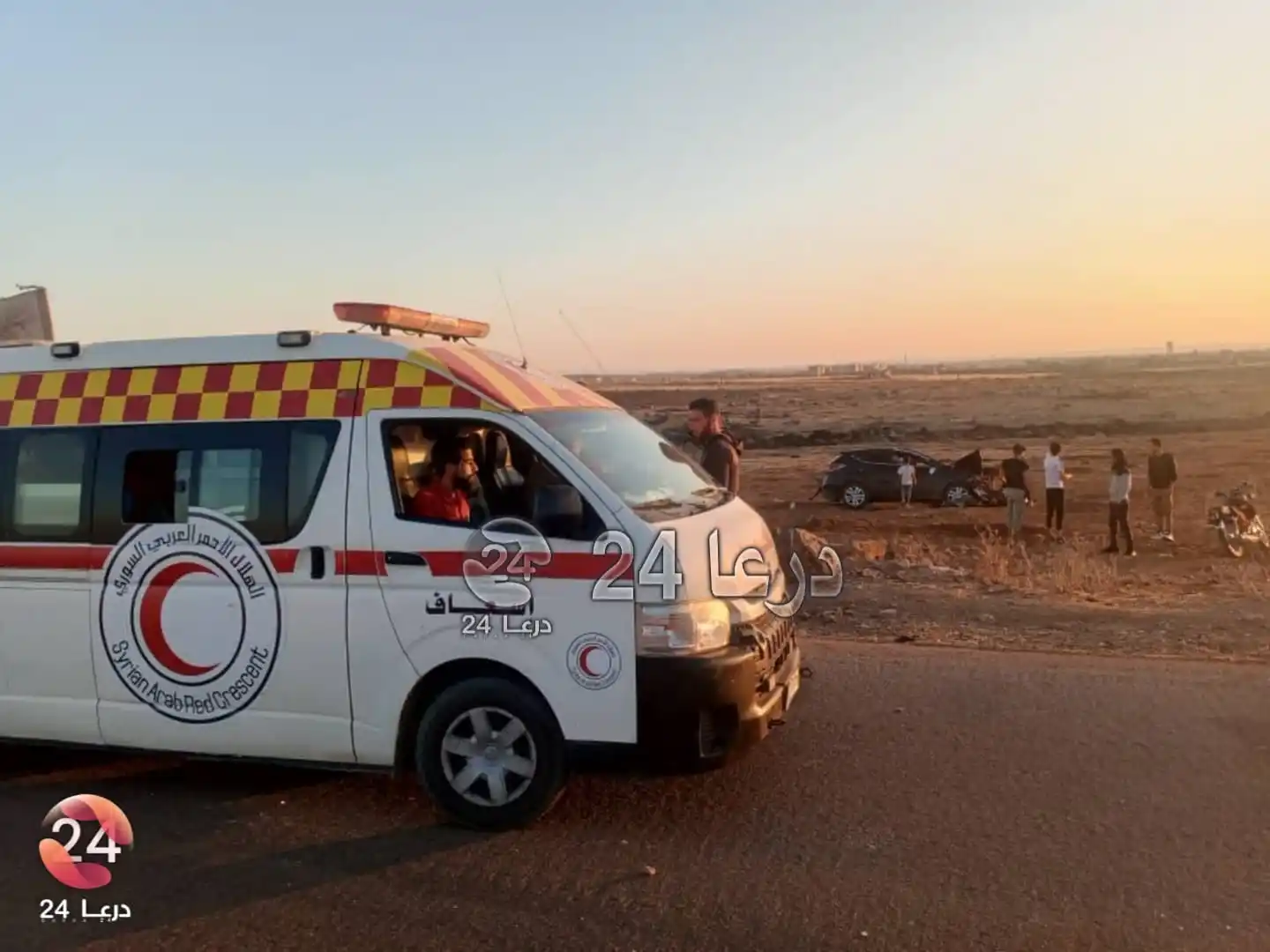 Image from درعا24 - Daraa24: 📍 مراسل درعا 24 | حـ.ـادث مروري بين بلدة عتمان ومدينة طفس في ريف محاف...