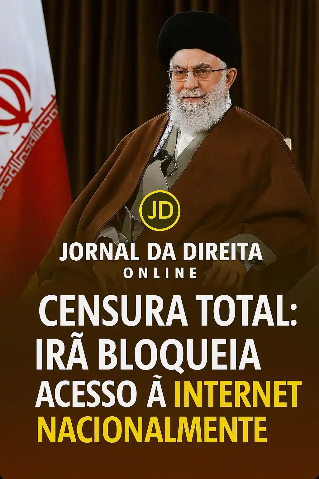 Image from Jornal Da Direita Online: Na noite de 17 de junho de 2025, o governo iraniano impôs restrições d...