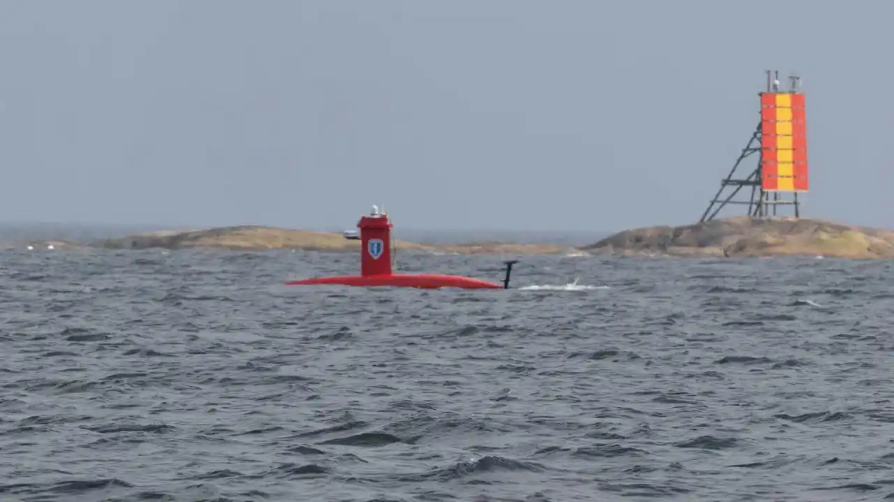 Image from UATV English: NATO is testing maritime drones off the coast of Finland to strengthen...