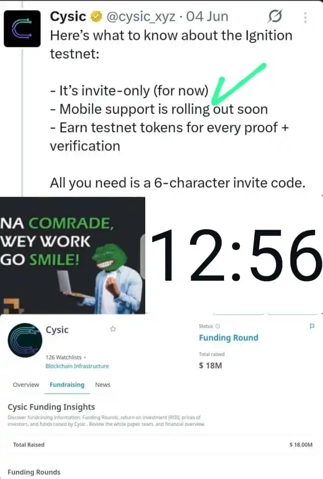 Image from Crypto, Airdrop & Stock Updates: New Airdrop Project...*CYSIC✨!*  Raised $18M from good sponsors...  Ev...