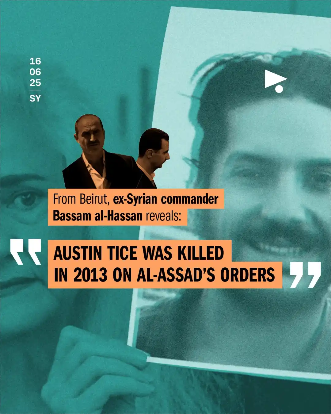 Image from Megaphone News: _News_ | *From Beirut, ex-Syrian commander Bassam al-Hassan reveals:* ...