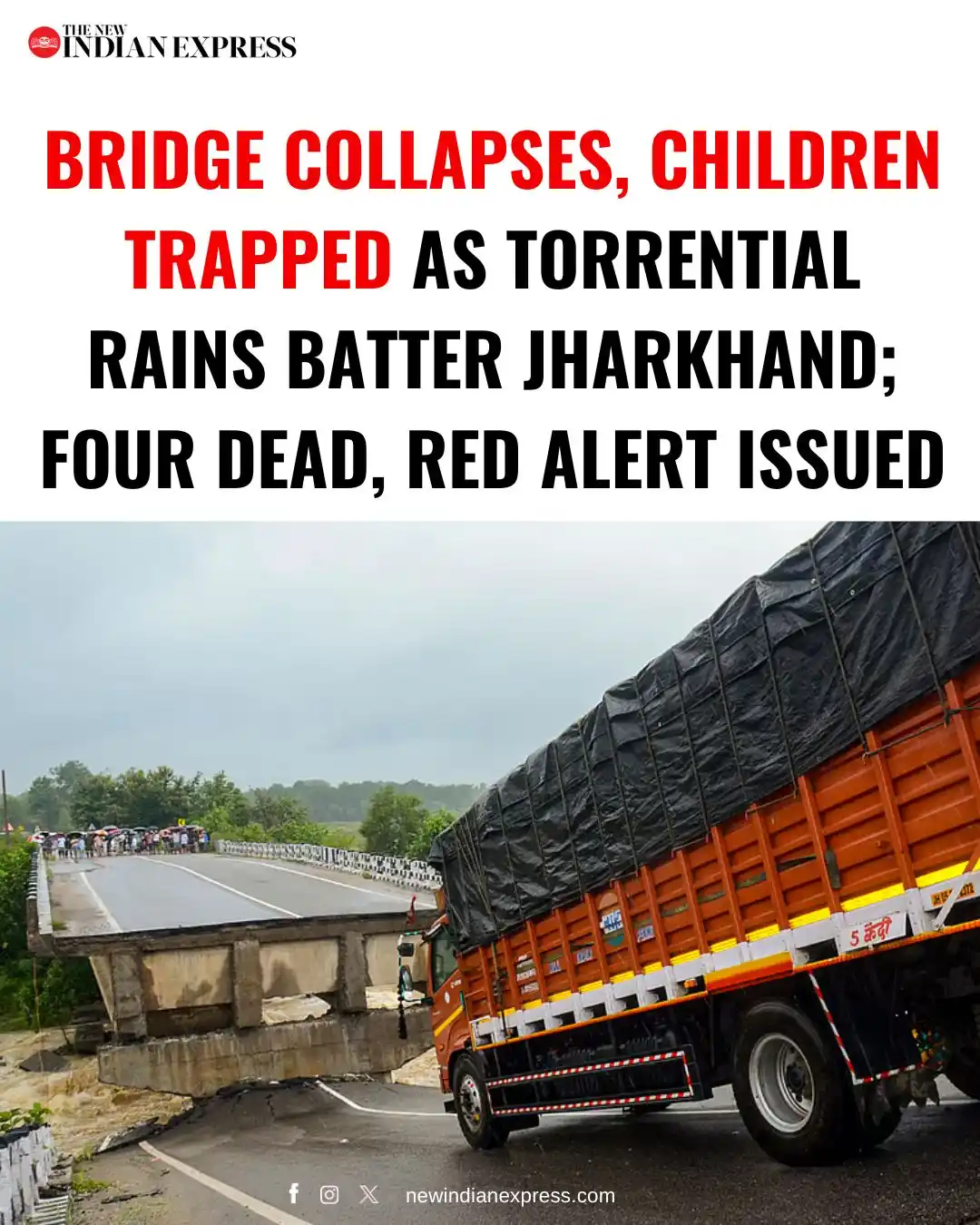 Image from The New Indian Express: Normal life has been severely disrupted following relentless rainfall ...