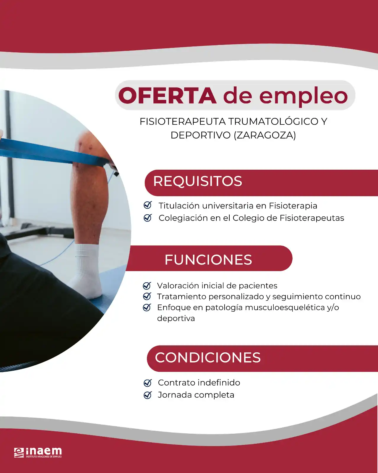Image from INAEM INFORMA: *OFERTA DE EMPLEO* 📢 Oferta de empleo en *ZARAGOZA* 🔉 Se necesita *...