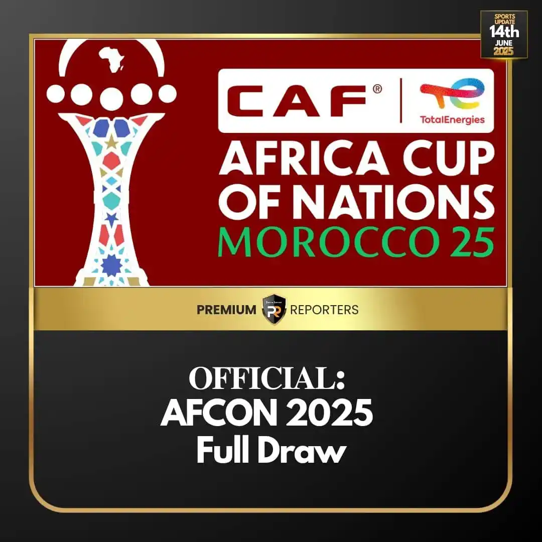 Image from Premium Reporters: 𝐎𝐅𝐅𝐈𝐂𝐈𝐀𝐋: AFCON 2025 Full Draw:  ✅ GROUP A   🇲🇦 Morocco  🇲�...