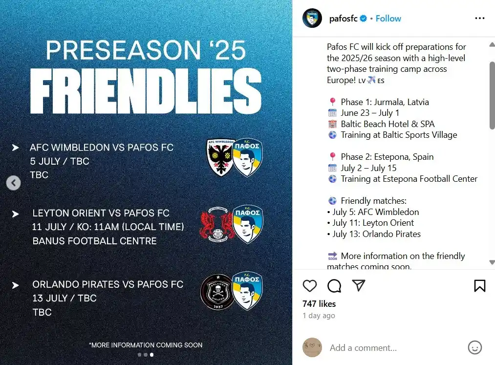 Image from All PSL Soccer Fans TV, we Stream all Football games, for Free.: 𝗣𝗔𝗙𝗢𝗦 𝘃𝘀 𝗕𝗨𝗖𝗦☠️  *Orlando Pirates will tackle Cypriot First...
